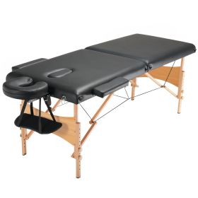 Portable Massage Table 28" W, 2 Folding Lightweight Massage Table, 8-Level Height Adjustable Salon Tattoo Bed, Spa Table with Headrest, Armrests Portable Massage Table 28" W, 2 Folding Lightweight Massage Table, 8-Level Height Adjustable Salon Tattoo Bed, Spa Table with Headrest, Armrests